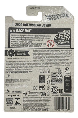Hotwheels 2020 Koenigsegg Jesko 749a Amarillo