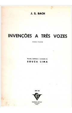 Livro Invenções A Três Vozes Para Piano - J  S  Bach