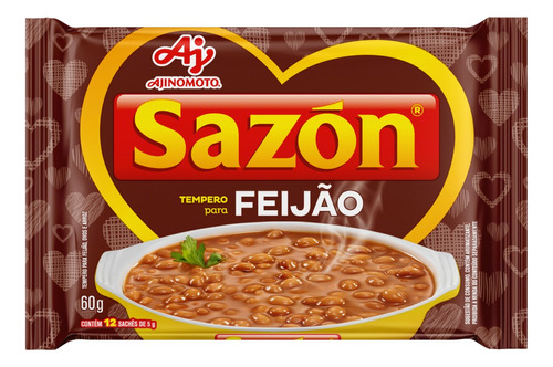 Tempero para Feijão Sazón Pacote 60g 12 Unidades