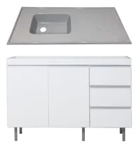 Comprar Combo Bajo Mesada 1,20m + Mesada Acero Inox Premium Perfil J