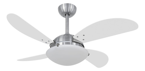 Ventilador De Teto Volare Escovado Fly Branco Luxuoso 220v Diâmetro 102 Cm Material Das Pás Mdf Quantidade De Pás 4