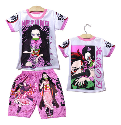 Playera Y Short Nezuko Kamado Demon Slayer Anime Vacaciones