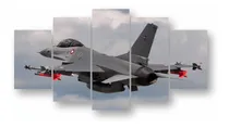 Comprar Quadros Decorativos Mosaico Avião F16 Caça Militar Exército