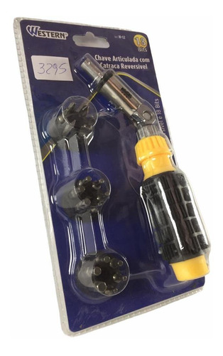 Imagem 5 de 7 de Chave Articulada Com Catraca Reversível Kit C/ 18 Bits K3295