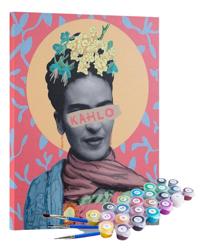 Kit Pintura Terapêutica - Colagem Frida Kahlo
