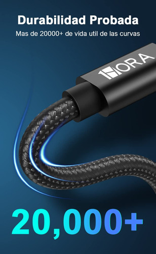 Cable Tipo C 2m A Tipo C A 3a Turbo Carga Rapida