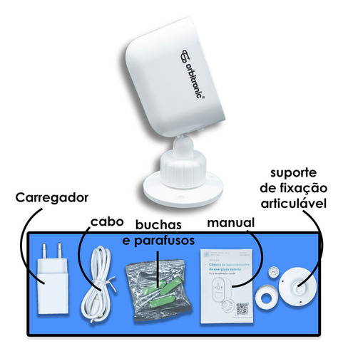 Camera Wifi Externa Segurança Bateria Ip Orbitronic