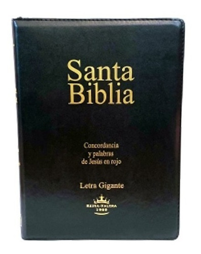 Biblia Reina Valera 1960 Letra Gigante Cierre Pjr Conc Negro