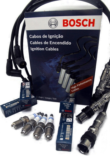 Imagen 1 de 8 de Kit Cables Bosch + Bujias Bosch Vw Gol Trend / Suran / Fox