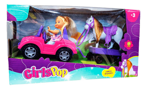Muñeca Abby Con Pony Y Vehiculo Girls Pop Accesorios 
