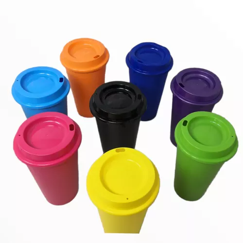 VASO PLASTICO PARA CAFÉ COLOR ROJO