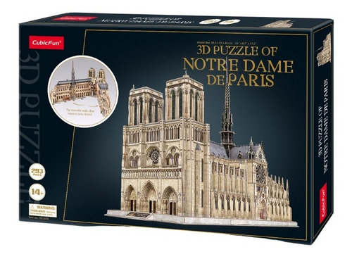 Imagen 7 de 7 de Puzzle 3d | Edición De Lujo | Catedral De Notre Dame | Diy