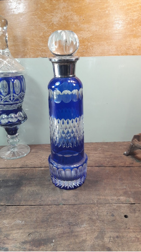 Botellon Cristal Azul  35 Cm