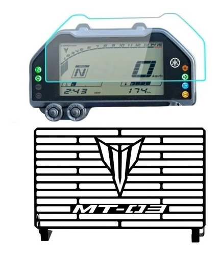 Protetor Radiador Mt 03 Mt03 2015 A 2024 + Pelicula Brinde
