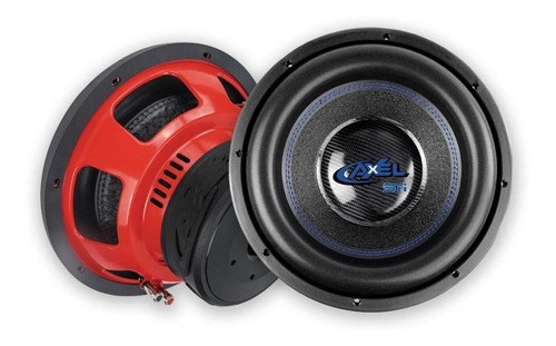 Subwoofer 12 Competencia 2+2 Ohm 3000w Kevlar Axel Steelpro Color Rojo