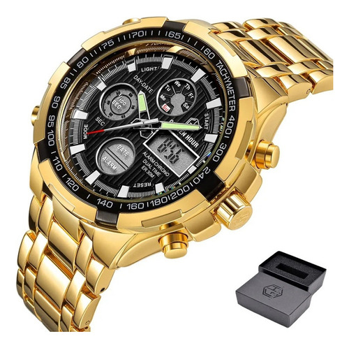 Relojes Luminosos De Cuarzo Casuales Goldenhour Para Hombre