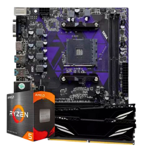Kit Upgrade Gamer Amd Ryzen 5 5500 A520m 32gb Ddr4