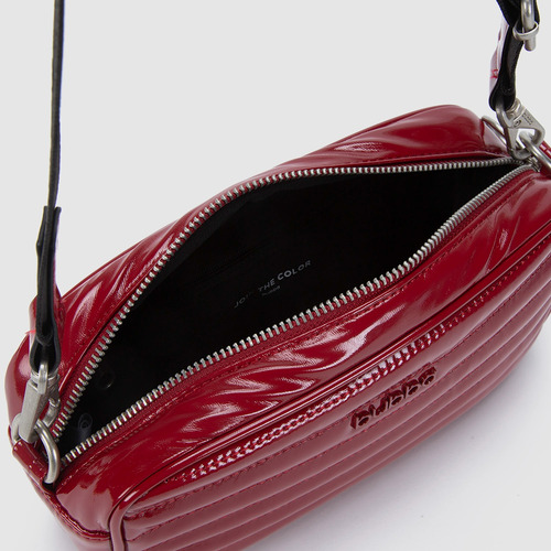 Bolsa Bandolera Crossbody Bubba Bags Purse Gloss Unisex Rouge Lisa Metalicos Negro