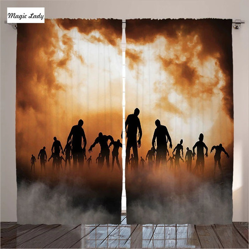 Cortinas De Zombies The Walking Dead Terror 