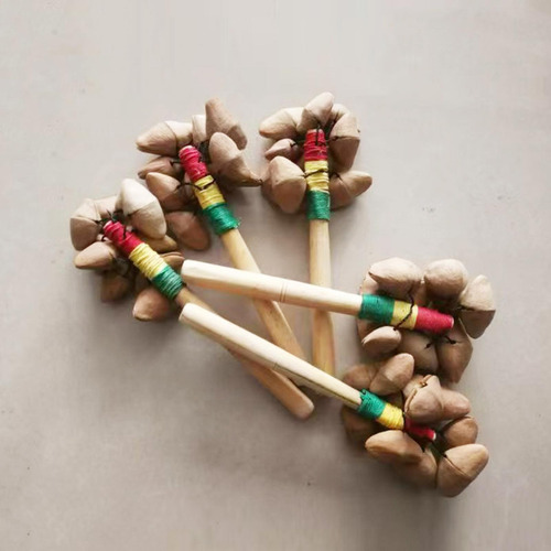 Sonajero De Mano Para Cáscaras De Nueces Con Mango De