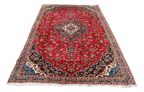 Alfombra Persa Kashan Original Hecha A Mano 2.90x1.95