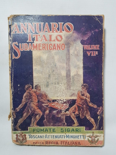 Antiguo Libro Anuario Italia 1921 Compañía Seguro Mag 57812