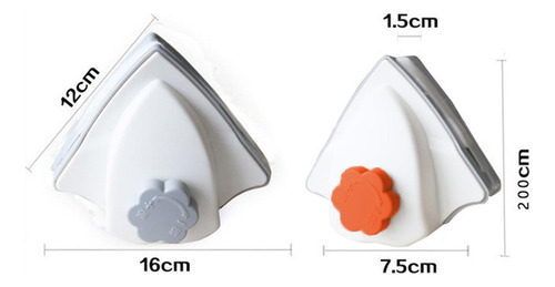 Limpiacristales Magnético Con Cuerda Naranja Gris