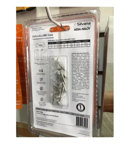 Dobradiça Porta Vai E Vem Bang Bang Reforçada 4 Pol Inox