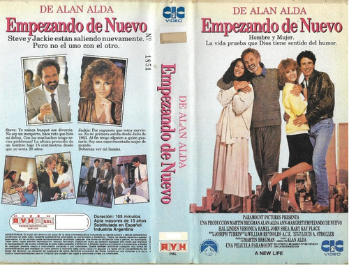 Empezando De Nuevo Vhs A New Life John Shea  Ann-margret