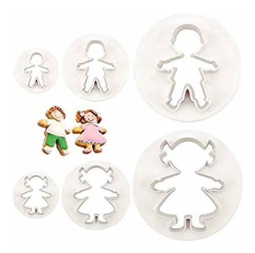 Set Cortadores Galletas, Fondant Y Cerámica, Diseño Niños!