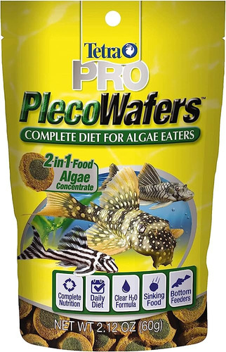 Tetra Pro Plecowafers 60gr Alimento Vegetal Peces Fondo