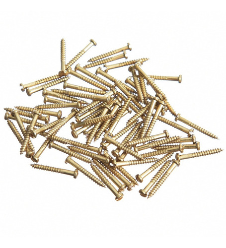 Parafuso Latão Fenda Reta - 1,5 X 12 X 2.5 - 40 Gramas