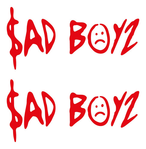 Calcomanias Stickers Sad Boyz, De Vinil Con 2 Pzs