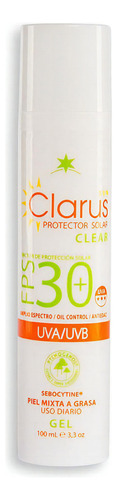 Clarus Protector Solar Clear Gel Fps 30 X 100 Ml