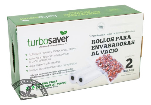 Rollos Para Envasadora Al Vacío - 2 U De 28cm X 5mts - Turbo