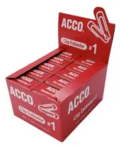 Comprar Clip Estándar No. 1 Acco 32 Mm 10 Cajas Con 100 Clips C\u002Fu Color Plateado