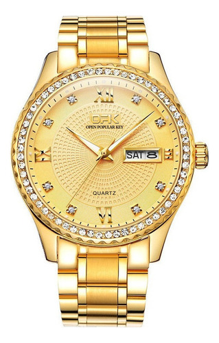 Relojes De Cuarzo Opk Luxury Diamond Calendar