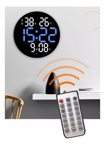 Reloj De Pared Led Moderno Digital Circular