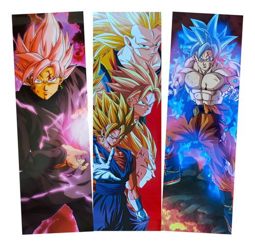 Dragon Ball Z Set D 3 Posters Largos Plastificado Goku 82cm