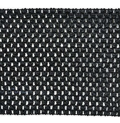 Adornos Cortados A Medida 6 Crochet Stretch Trim | Negro | (