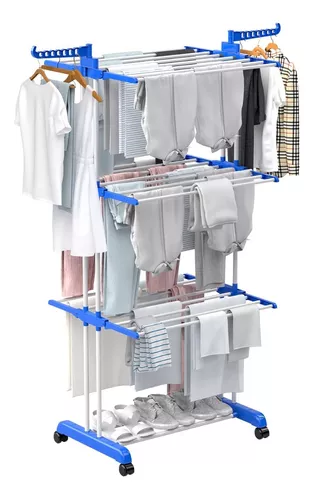 Tendedero Plegable De Ropa Portátil Retráctil Rack