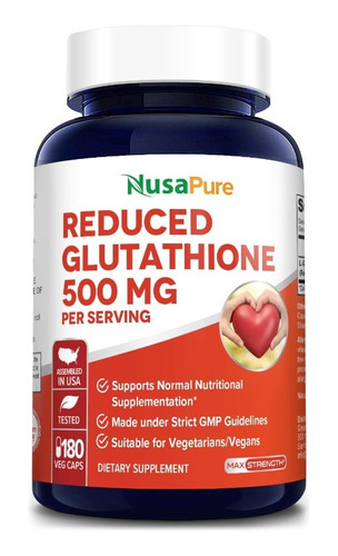 Glutatión Reducido 500mg - 180u