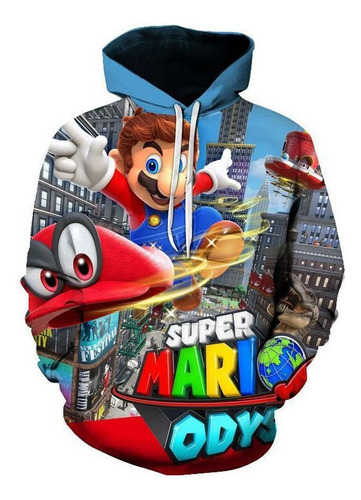 Kp Dk Sudadera Capucha Super Mario - Diseño Dibujos Animados