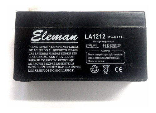 Bateria De Gel Libre Mantenimiento 12 V 1.2 Ah Electrocom