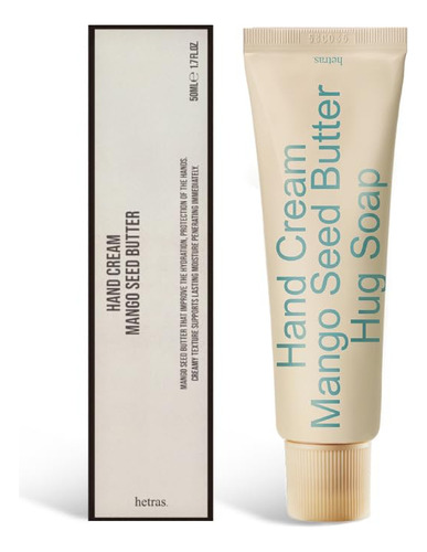 Hetras Hidratante Suave De Manos Con Semillas De Mango 50ml Fragancia Jabon Puro Limpio