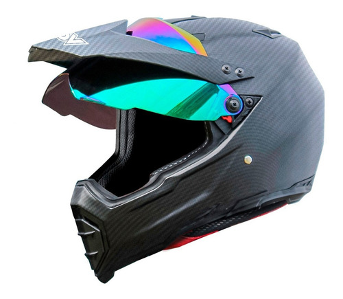 Casco Moto Kov Kx1 Carbon City Cross Certificado