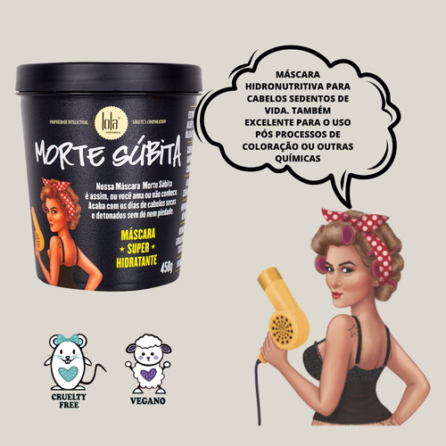 Morte Súbita Lola Kit 4 Produtos + Shampoo Solido 100g