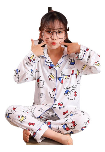 Pijama Hello Kitty Para Niños Con Estampado De Dibujos Anima