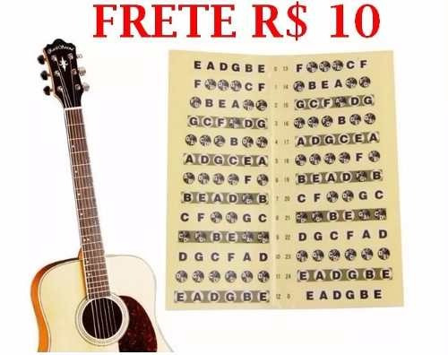 Adesivo Escala Marcador Notas Violao Guitarra Frete R$ 10,00
