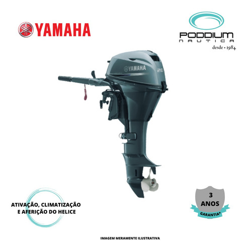Motor De Popa Yamaha F 20 Bmhs, 4 Tempos Poddium Náutica
